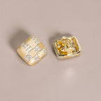 Exclusive Geometric Diamond-embedded Square Ear Clip — ER221208007 — Size 925 Silver — Alternate View 8