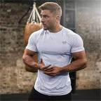 Exclusive Gym Short Sleeve T Quick Dry Gym Clothes For Running — Black — Size 2XL — Lifestyle View