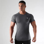Exclusive Gym Short Sleeve T Quick Dry Gym Clothes For Running — Black — Size 2XL — Detail View