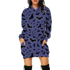 Exclusive Halloween Print Long Hoodie With Pockets — SC10 — Size L — Detail View