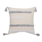 Exclusive Hand-embroidered Tufted Throw Pillow Case — A1A — Size 45x45cm without core — Back View