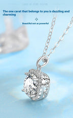 Exclusive Happiness Necklace | Women's Clavicle Chain Smiley Pendant — XL0521 — Size 925 Silver — Alternate View 7