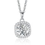 Exclusive Happiness Necklace | Women's Clavicle Chain Smiley Pendant — XL0521 — Size 925 Silver — Top View