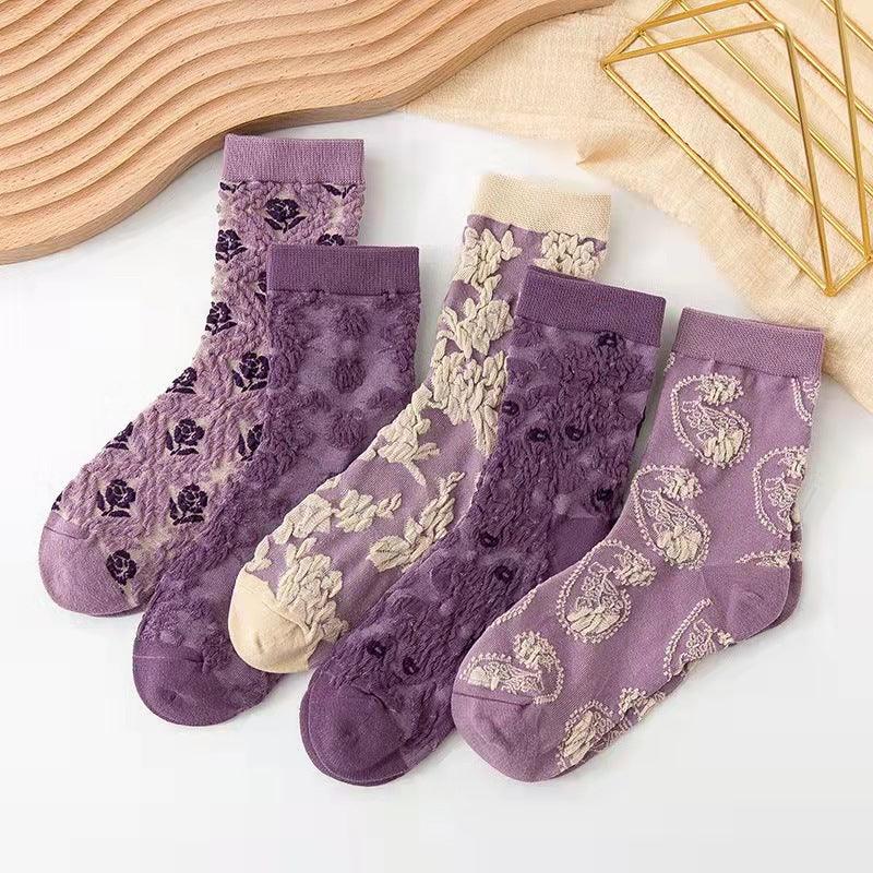 Exclusive Harajuku Retro Embroidery Spring Kawaii Cute Socks — 01Pink — Size One Size — Alternate View 18