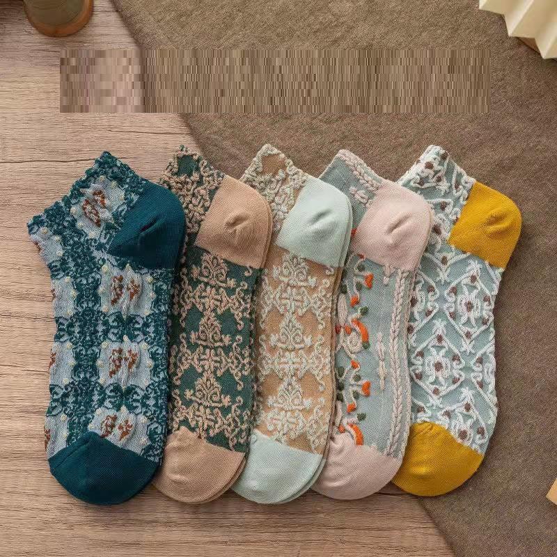 Exclusive Harajuku Retro Embroidery Spring Kawaii Cute Socks — 01Pink — Size One Size — Alternate View 20