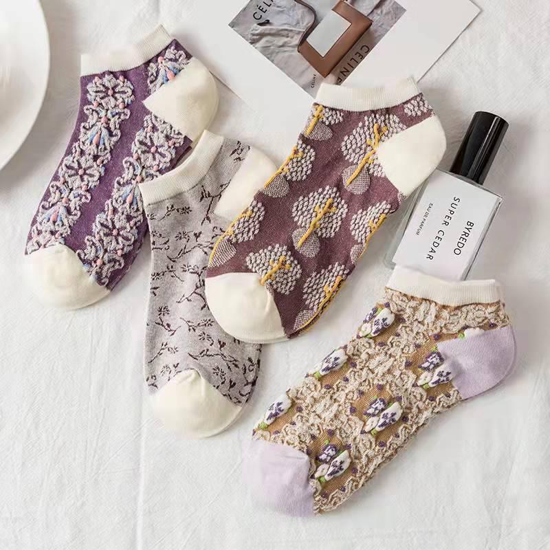 Exclusive Harajuku Retro Embroidery Spring Kawaii Cute Socks — 01Pink — Size One Size — Alternate View 16