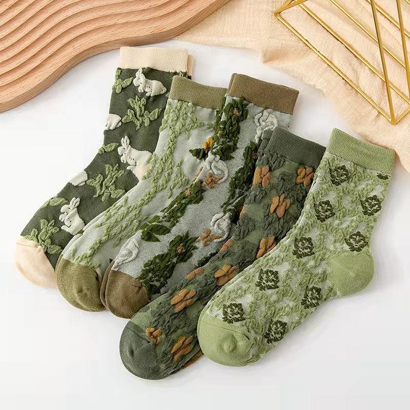 Exclusive Harajuku Retro Embroidery Spring Kawaii Cute Socks — 01Pink — Size One Size — Alternate View 10