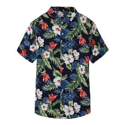 Exclusive Men's Hawaiian Print Shirt — Blue — Size 3XL — Alternate View 14