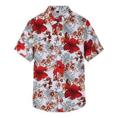 Exclusive Men's Hawaiian Print Shirt — Blue — Size 3XL — Alternate View 15