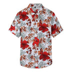 Exclusive Men's Hawaiian Print Shirt — Blue — Size 3XL — Alternate View 15