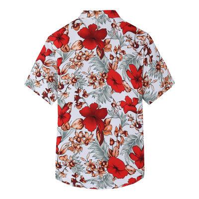 Exclusive Men's Hawaiian Print Shirt — Blue — Size 3XL — Alternate View 16