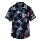 Exclusive Men's Hawaiian Print Shirt — Blue — Size 3XL — Alternate View 8