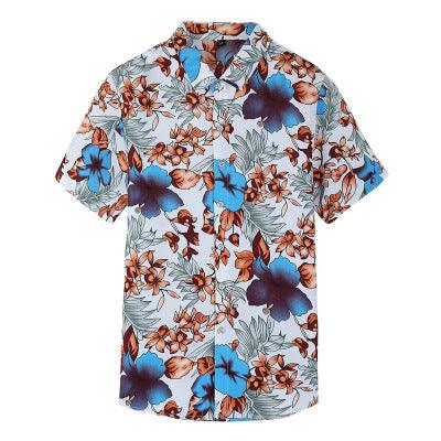 Exclusive Men's Hawaiian Print Shirt — Blue — Size 3XL — Alternate View 11