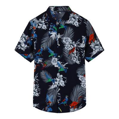 Exclusive Men's Hawaiian Print Shirt — Blue — Size 3XL — Alternate View 13