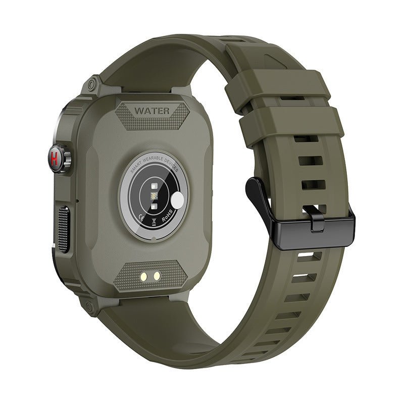 Exclusive HD Large-screen Bluetooth Call Smart Watch — Khaki — Top View