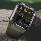 Exclusive HD Large-screen Bluetooth Call Smart Watch — Khaki — Side View