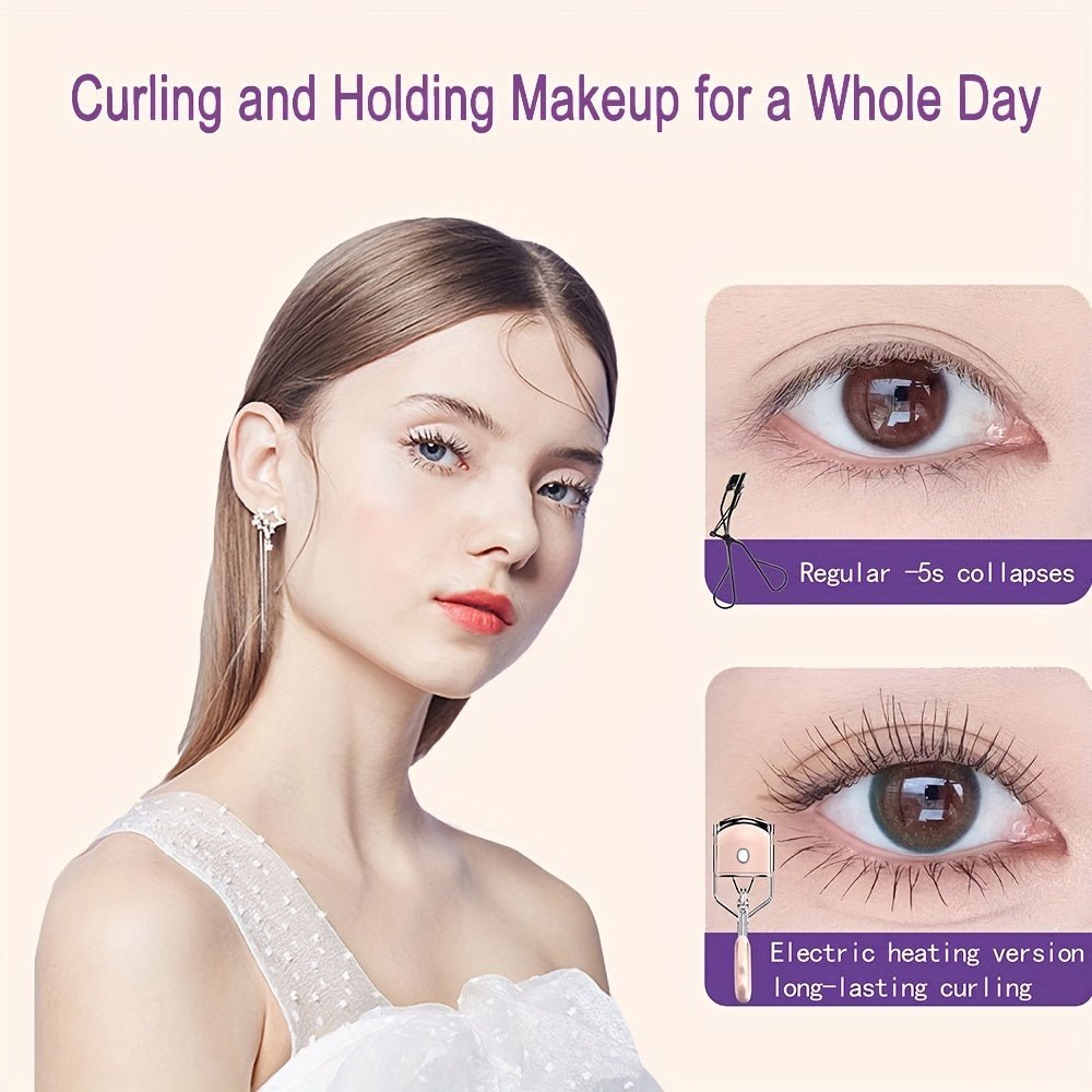 Exclusive Heated Eyelash Curlers — Pink — Detail View