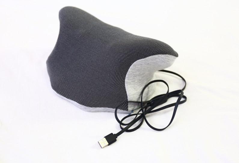 Exclusive Heated Traction Pillow Home Cervical Massage — Blue — Size Ordinary — Back View