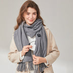 Exclusive Fast Heating Scarf | USB Electric Heated Warmer Winter — Black — Size USB — Alternate View 10