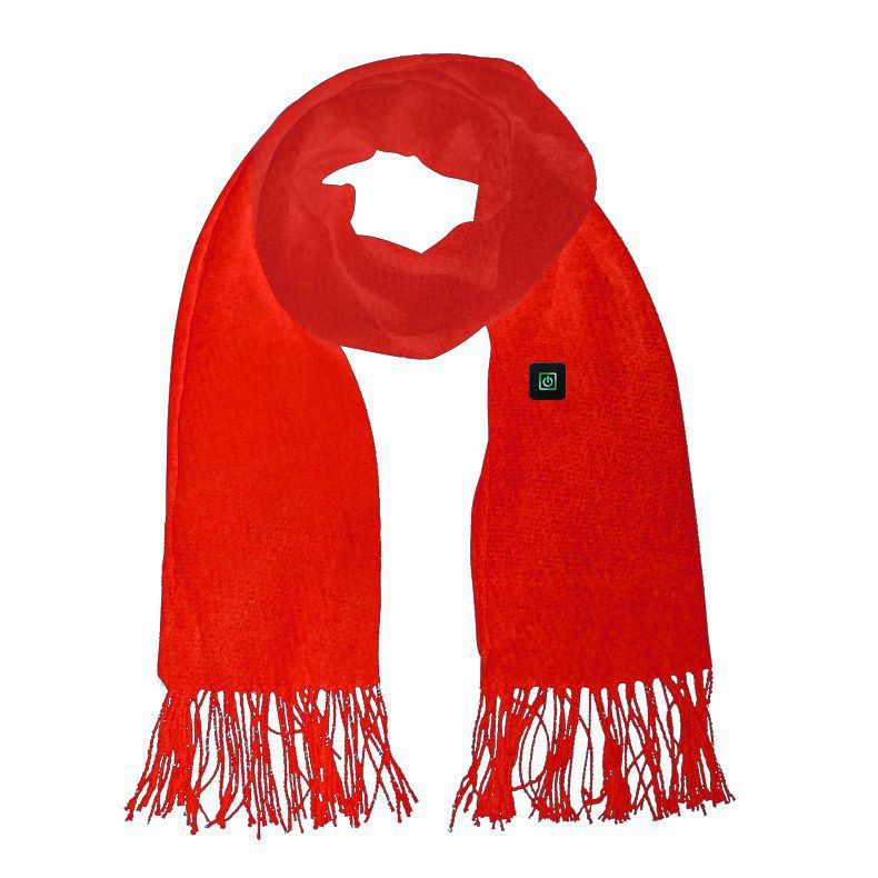 Exclusive Fast Heating Scarf | USB Electric Heated Warmer Winter — Black — Size USB — Detail View