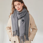 Exclusive Fast Heating Scarf | USB Electric Heated Warmer Winter — Black — Size USB — Alternate View 9