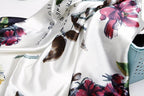 Exclusive High-end Versatile Retro Printed Artificial Silk Scarf — D9028 Red — Size 90X90CM — Alternate View 47