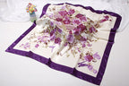 Exclusive High-end Versatile Retro Printed Artificial Silk Scarf — D9028 Red — Size 90X90CM — Alternate View 46