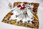 Exclusive High-end Versatile Retro Printed Artificial Silk Scarf — D9028 Red — Size 90X90CM — Alternate View 45