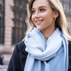 Exclusive High-grade Neck Protection Warm Scarf — Gradient Yellow — Size 190x65cm — Front View