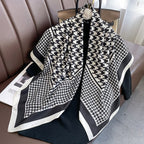 Exclusive Classic Plaid Scarf — XW24 Black — Size 90x90cm — Front View