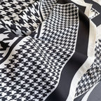 Exclusive Classic Plaid Scarf — XW24 Black — Size 90x90cm — Back View