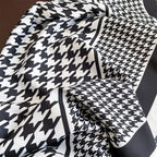 Exclusive Classic Plaid Scarf — XW24 Black — Size 90x90cm — Top View