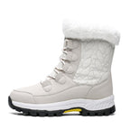 Exclusive High-Top Platform Cotton Shoes — Beige — Size 36 — Alternate View 10