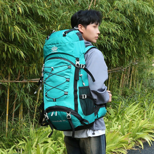 Exclusive 60 Liters Large Capacity Backpack — Orange — Size 60L — Side View