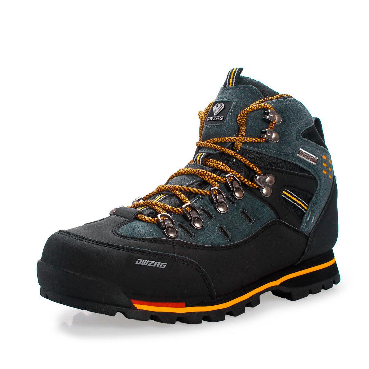 Exclusive Hiking High-top Outdoor Climbing Boots — Black And Yellow Exploration — Size 40 — Side View