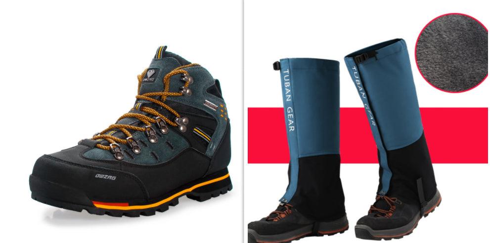 Exclusive Hiking High-top Outdoor Climbing Boots — Black And Yellow Exploration — Size 40 — Top View