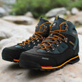 Exclusive Hiking High-top Outdoor Climbing Boots — Black And Yellow Exploration — Size 40 — Front View