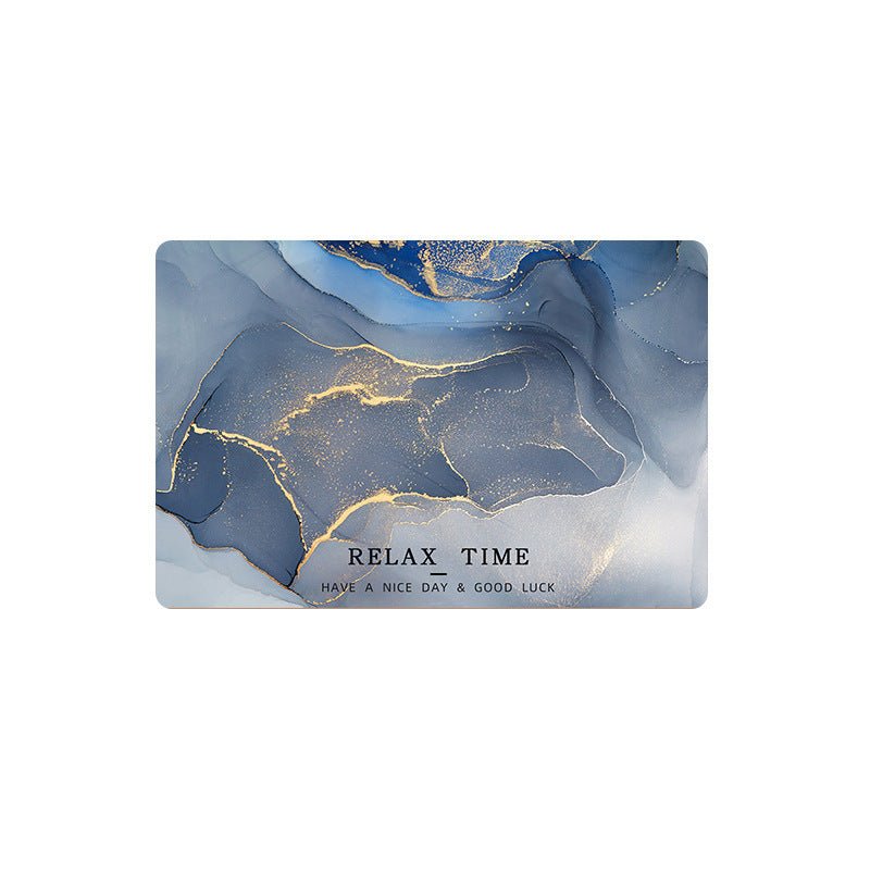 Exclusive Super Absorbent Bathroom Floor Mat — Marble Begonia Red — Size 40x60cm — Lifestyle View