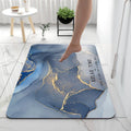 Exclusive Super Absorbent Bathroom Floor Mat — Marble Begonia Red — Size 40x60cm — Front View