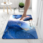 Exclusive Super Absorbent Bathroom Floor Mat — Marble Begonia Red — Size 40x60cm — Alternate View 8