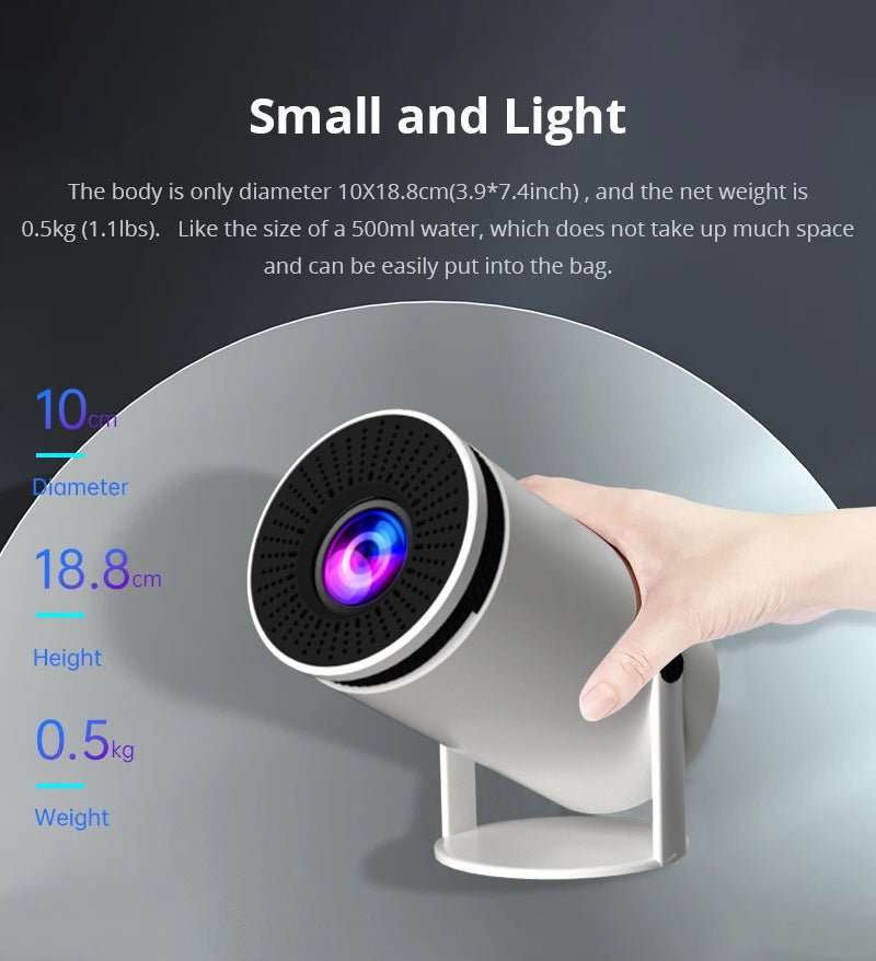Exclusive HY300 Home Projector – Portable 720p Smart Android Projector for Indoor & Outdoor Movies — White — Size AU — Alternate View 14