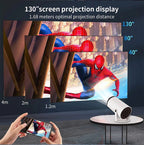 Exclusive HY300 Home Projector – Portable 720p Smart Android Projector for Indoor & Outdoor Movies — White — Size AU — Alternate View 9