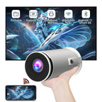 Exclusive HY300 Home Projector – Portable 720p Smart Android Projector for Indoor & Outdoor Movies — White — Size AU — Lifestyle View