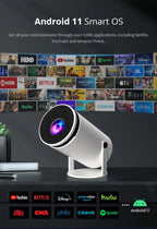Exclusive HY300 Home Projector – Portable 720p Smart Android Projector for Indoor & Outdoor Movies — White — Size AU — Alternate View 15