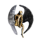Exclusive Contemplative Angel Resin Ornaments — Silver — Top View
