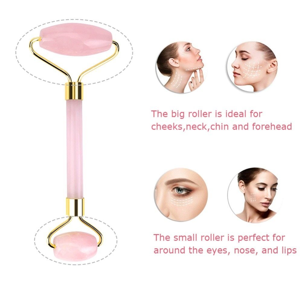 Exclusive Jade Roll Massager Relieves Facial Tension — Dark green — Size Q 2pc — Width Style11 — Detail View