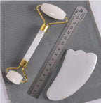 Exclusive Jade Roll Massager Relieves Facial Tension — Dark green — Size Q 2pc — Width Style11 — Alternate View 34
