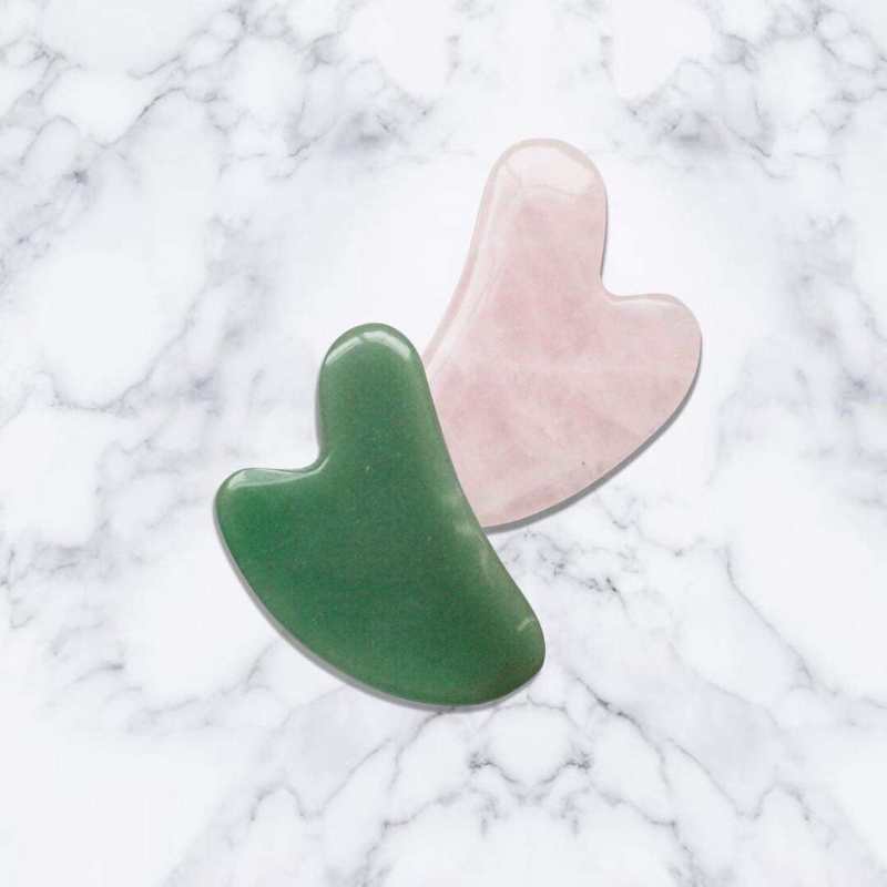 Exclusive Jade Roll Massager Relieves Facial Tension — Dark green — Size Q 2pc — Width Style11 — Lifestyle View