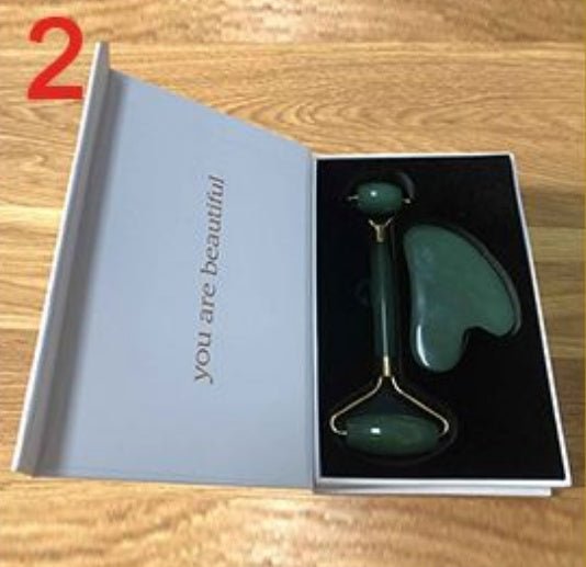 Exclusive Jade Roll Massager Relieves Facial Tension — Dark green — Size Q 2pc — Width Style11 — Alternate View 24
