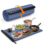 Exclusive Electric Warming Tray | Adjustable Food Heater Buffet — Graphene Beige Large — Size US — Front View